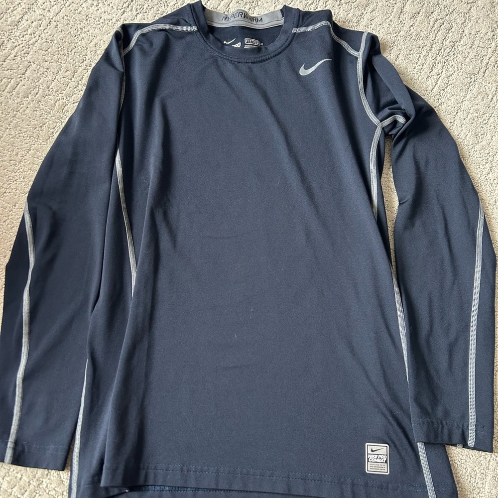 Nike Long Sleeve Performance Shirt - black with Gray Accents